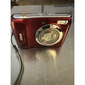 Nikon Coolpix L20 Red 10MP Digital Camera In Original Box - PARTS ONLY